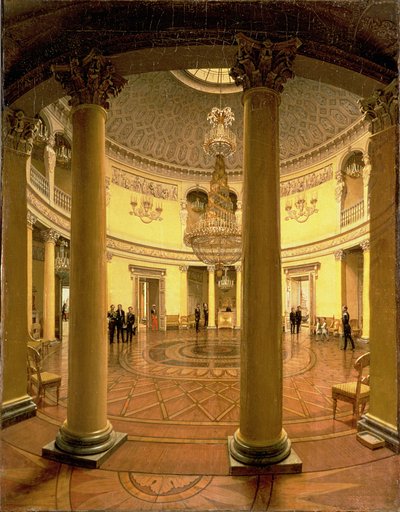 Interior of the Rotunda in the Winter Palace, 1834 by Yefim Tukharinov